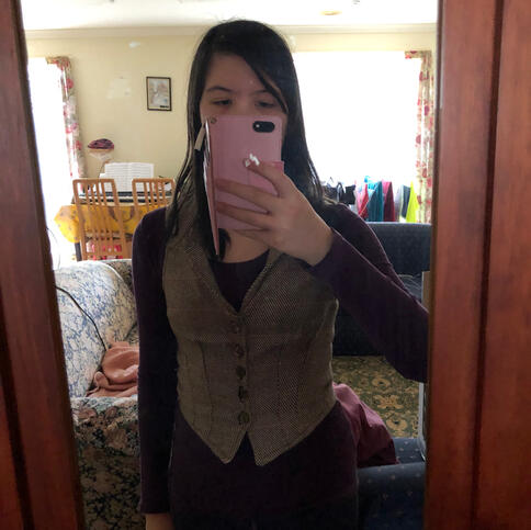 Me in a handmade waistcoat